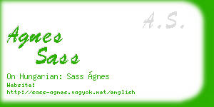 agnes sass business card